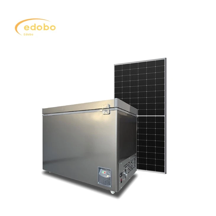 Edobo Solar AC/DC ตู้เย็นพลังงานแสงอาทิตย์ตู้แช่แข็งสำหรับใช้ในบ้าน