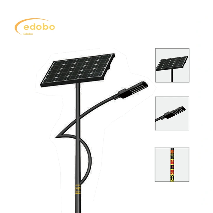 กลางแจ้ง 80w/100w/120w แยกไฟถนนพลังงานแสงอาทิตย์