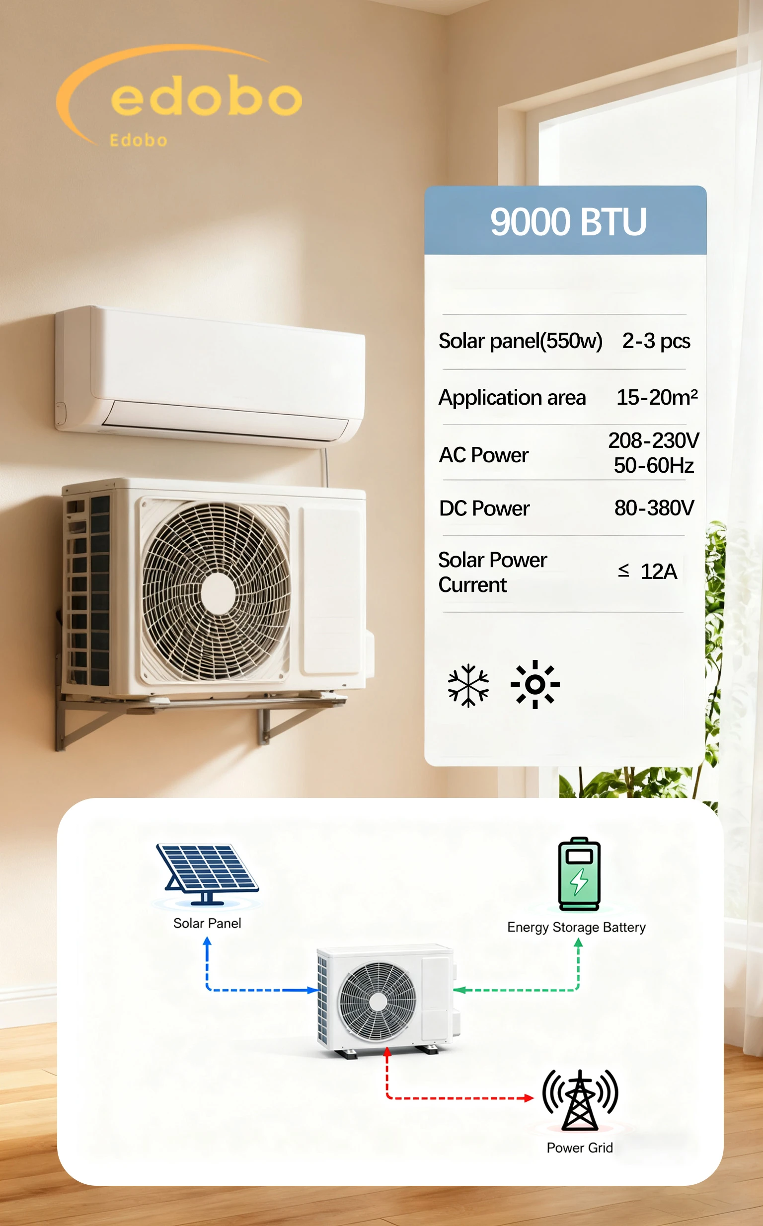 solar power air conditioner