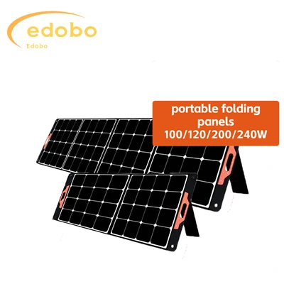 แผงโซลาร์เซลล์แบบพกพาขนาด 200w สำหรับการตั้งแคมป์