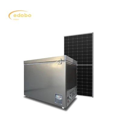 Edobo Solar AC/DC ตู้เย็นพลังงานแสงอาทิตย์ตู้แช่แข็งสำหรับใช้ในบ้าน